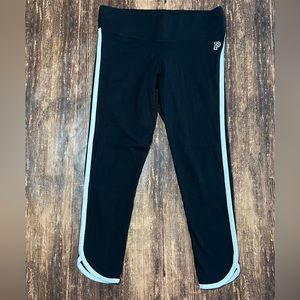 Large Victoria Secrets PINK Capri Leggings Striped Lounge Ankle Pants